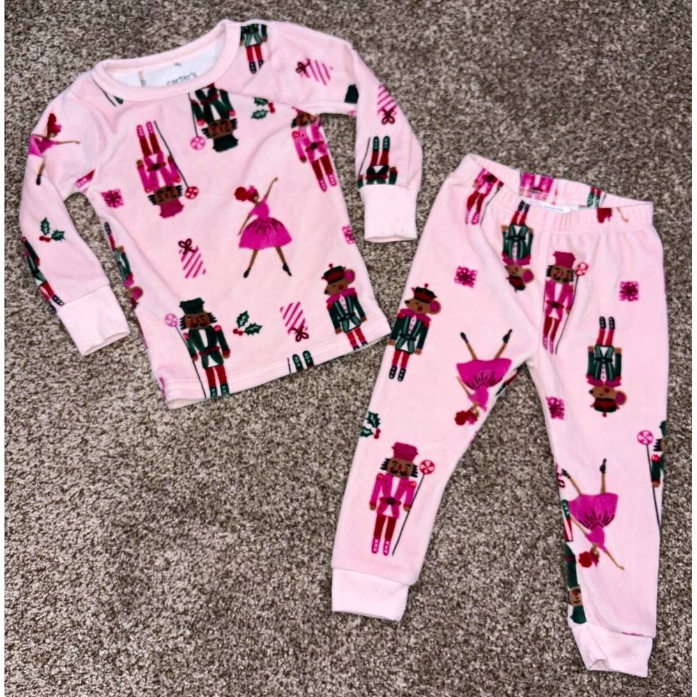 Carter's Girls 12M Fleece 2-Piece Long Sleeve Nutcracker Christmas PJs